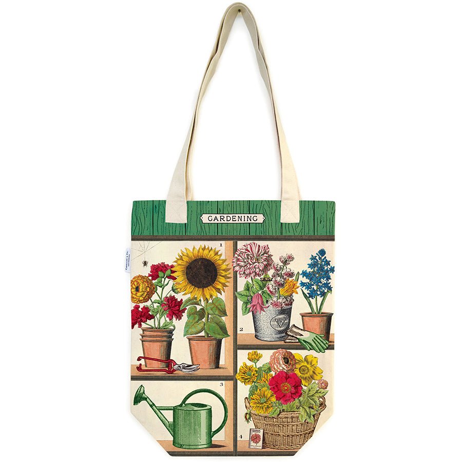 Cavallini & Co. Vintage Inspired Tote Bag - 13" x 16" (33 cm x 40.5 cm) - Gardening - The Merri Artist - merriartist.com
