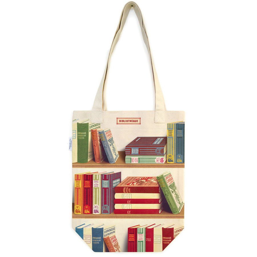 Cavallini & Co. Vintage Inspired Tote Bag - 13" x 16" (33 cm x 40.5 cm) - Library Book - The Merri Artist - merriartist.com