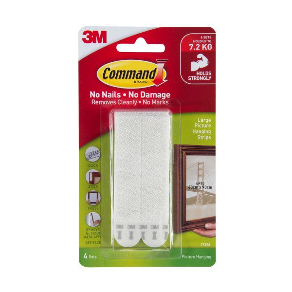 Command Picture Hanging Strips - Large White - 4 Sets - The Merri Artist - merriartist.com