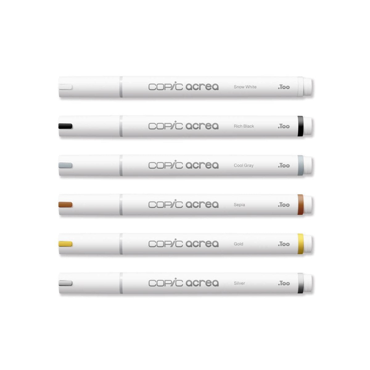 Copic Acrea Paint Marker 6 Marker Set - Essential Colors - The Merri Artist - merriartist.com