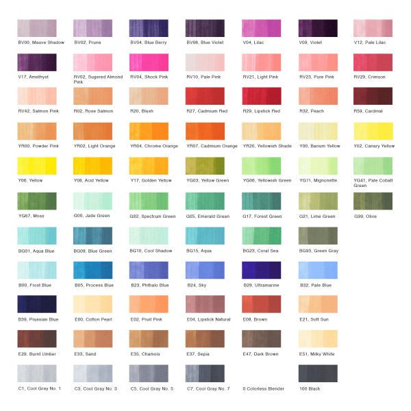 Copic Ciao Marker Set 72 - Piece Set A - The Merri Artist - merriartist.com
