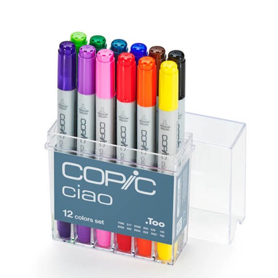 Copic Ciao Marker Set Basic 12 - Piece (V2) - The Merri Artist - merriartist.com