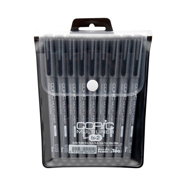 Copic Multiliner Set 9 - Pen Black - The Merri Artist - merriartist.com