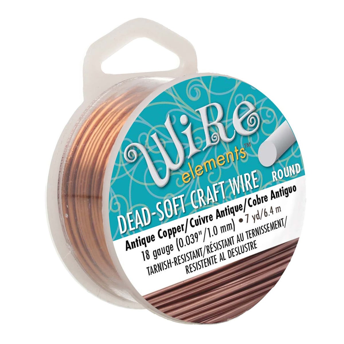Craft Wire - 18 Gauge Dead Soft Copper - Tarnish Resistant Antique Copper - 7 Yards - The Merri Artist - merriartist.com