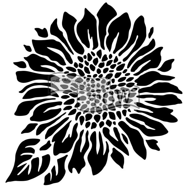 Crafters Workshop Stencil 6X6 - Joyful Sunflower - The Merri Artist - merriartist.com
