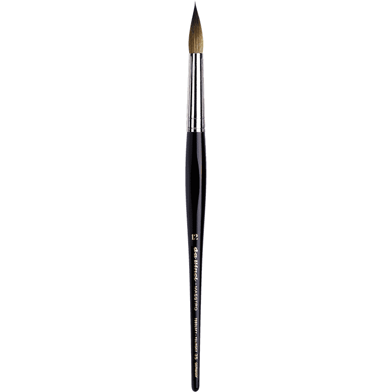 Da Vinci Series 35 Maestro Kolinsky Brush - Long Tapered Round - 12 - The Merri Artist - merriartist.com