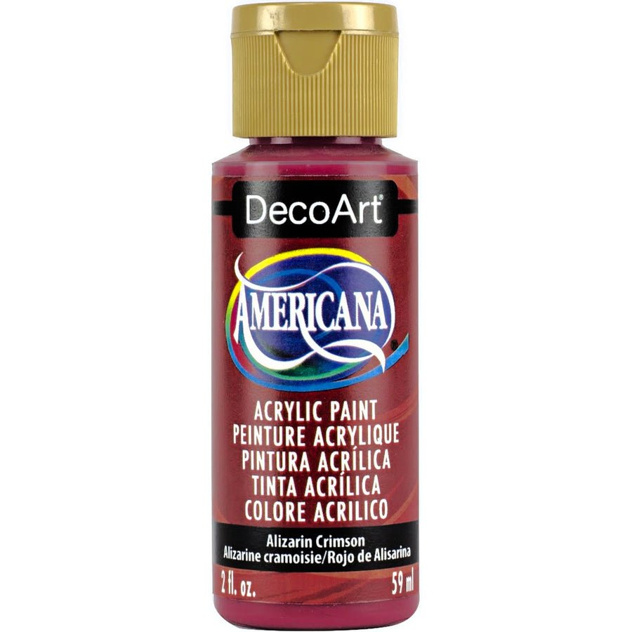 DecoArt Americana Acrylic 2 fl oz - Alizarin Crimson (Transparent) - The Merri Artist - merriartist.com