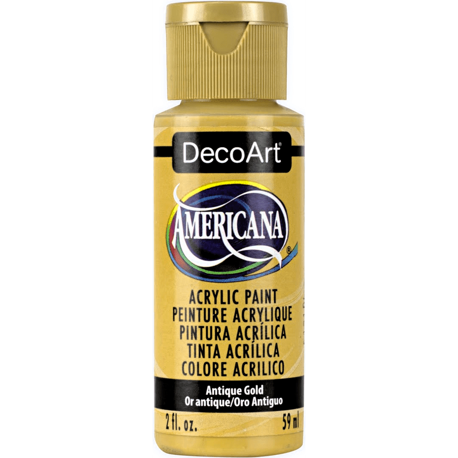 DecoArt Americana Acrylic 2 fl oz - Antique Gold - The Merri Artist - merriartist.com