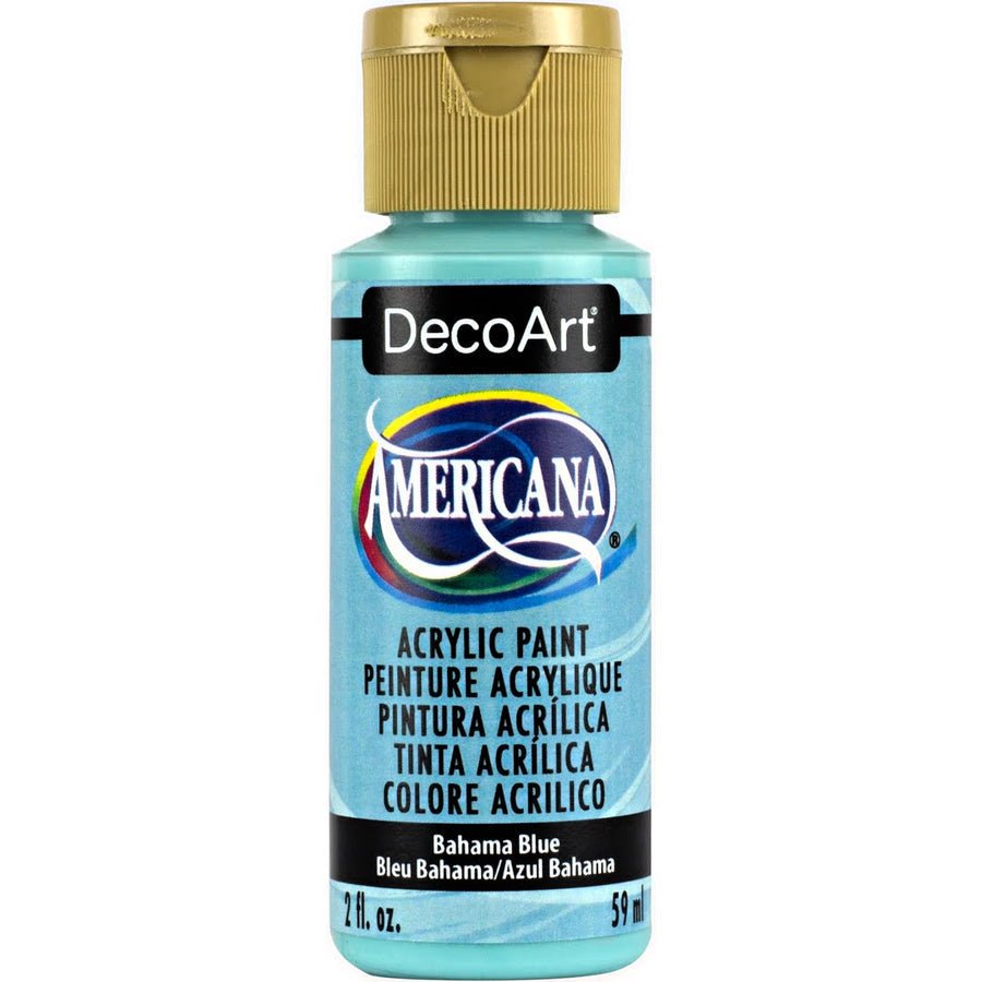 DecoArt Americana Acrylic 2 fl oz - Bahama Blue - The Merri Artist - merriartist.com