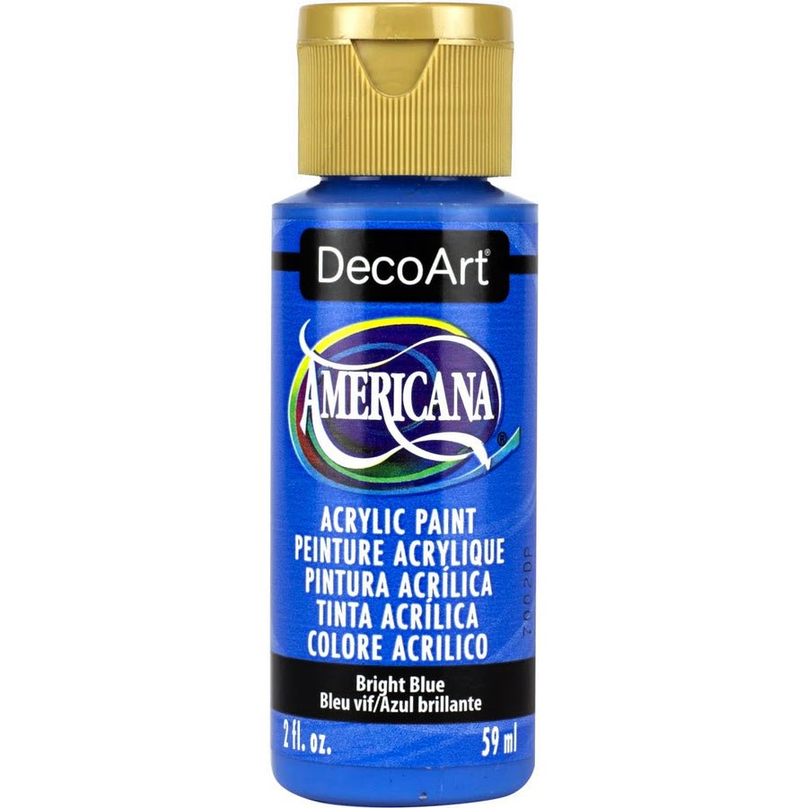 DecoArt Americana Acrylic 2 fl oz - Bright Blue - The Merri Artist - merriartist.com