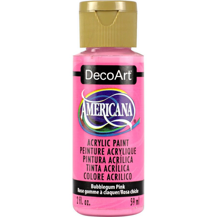 DecoArt Americana Acrylic 2 fl oz - Bubblegum Pink - The Merri Artist - merriartist.com