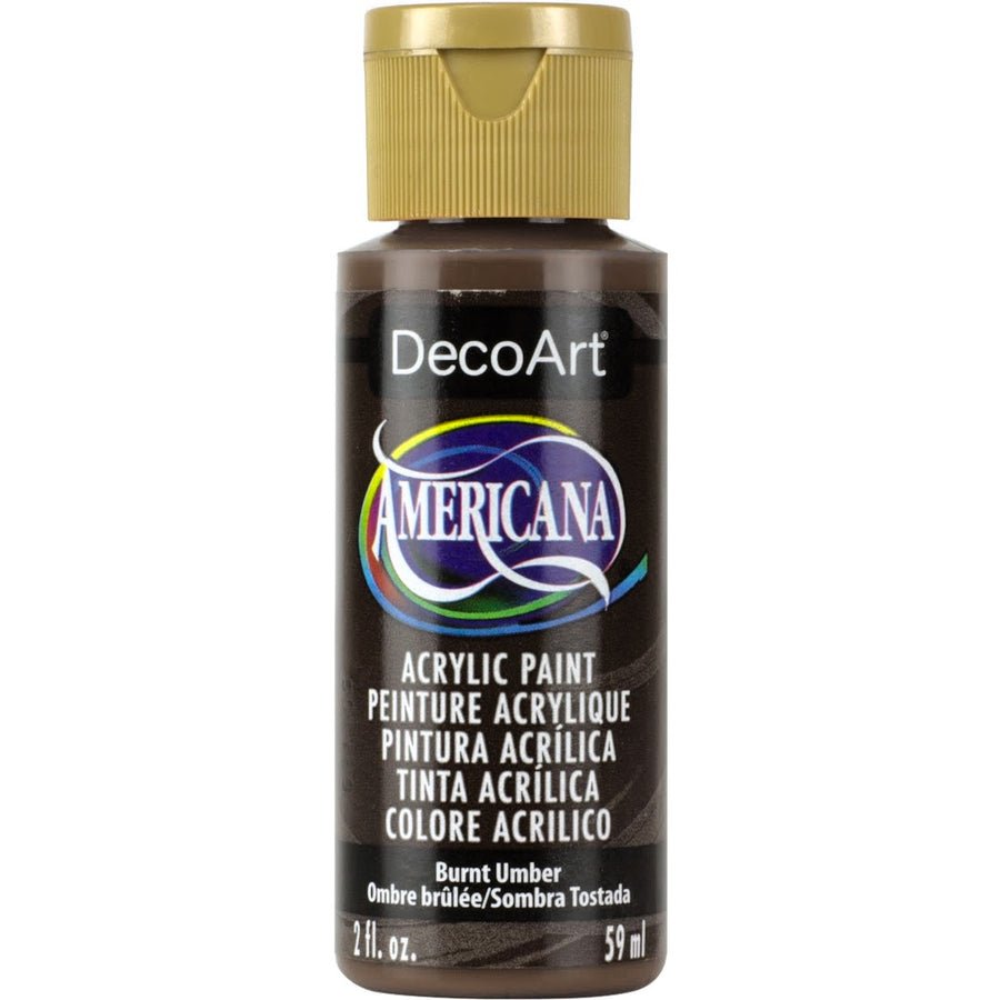 DecoArt Americana Acrylic 2 fl oz - Burnt Umber - The Merri Artist - merriartist.com