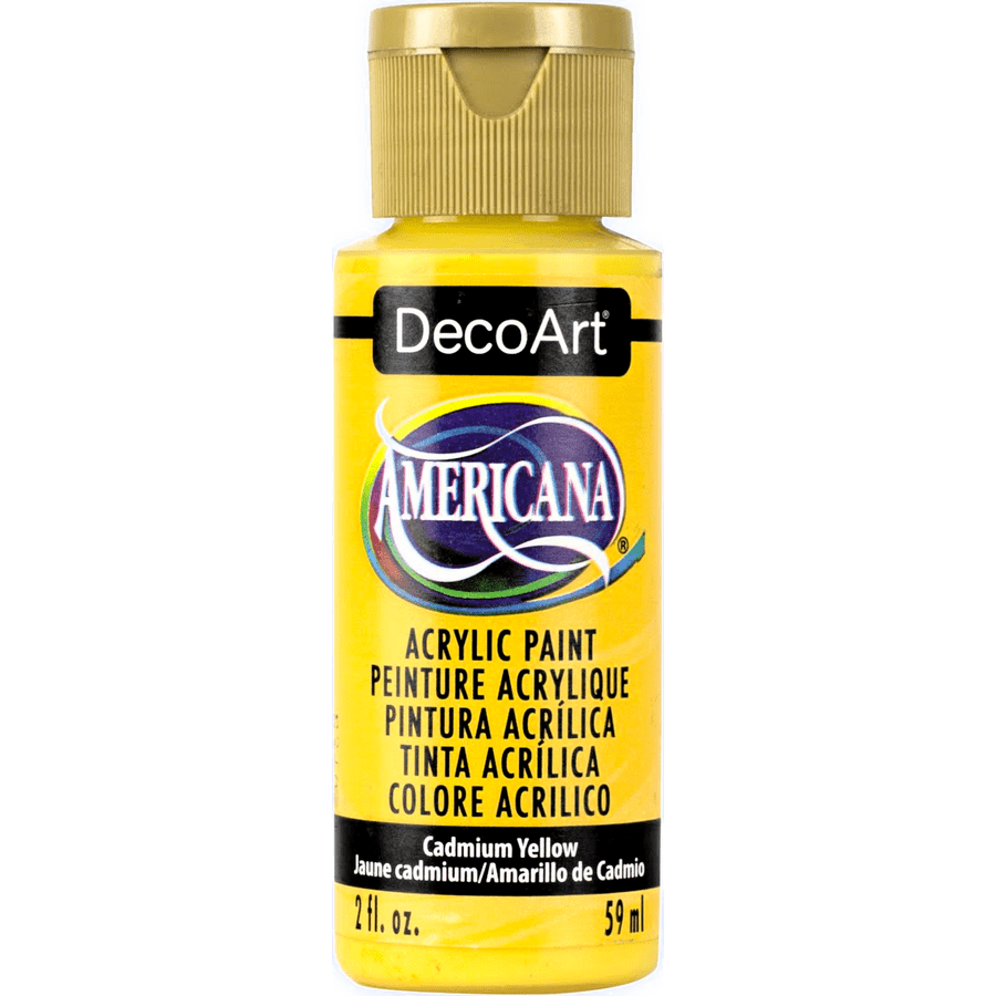 DecoArt Americana Acrylic 2 fl oz - Cadmium Yellow Hue (Transparent) - The Merri Artist - merriartist.com