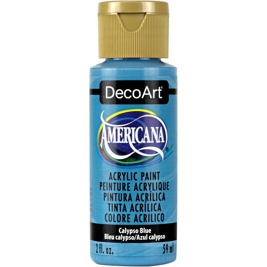 DecoArt Americana Acrylic 2 fl oz - Calypso Blue - The Merri Artist - merriartist.com