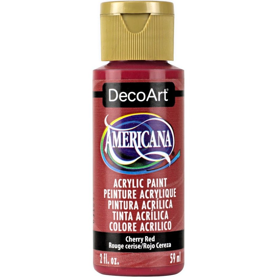 DecoArt Americana Acrylic 2 fl oz - Cherry Red - The Merri Artist - merriartist.com