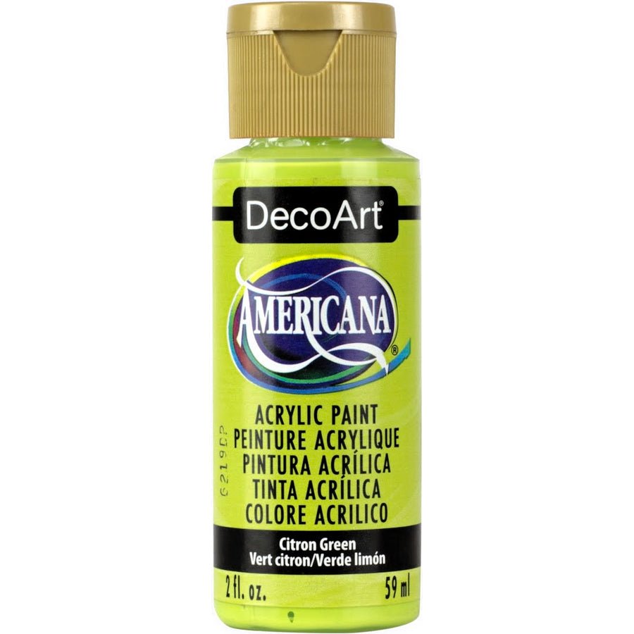 DecoArt Americana Acrylic 2 fl oz - Citron Green (Transparent) - The Merri Artist - merriartist.com