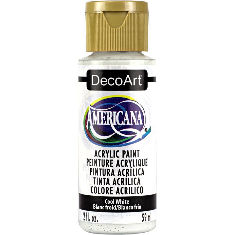 DecoArt Americana Acrylic 2 fl oz - Cool White - The Merri Artist - merriartist.com