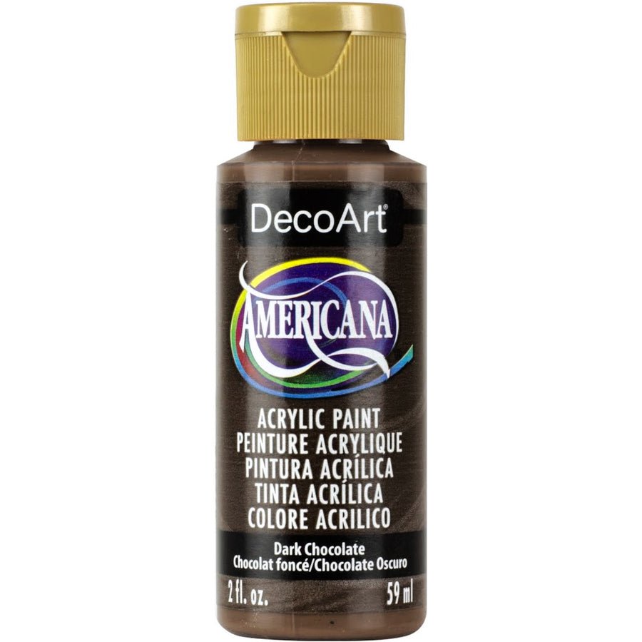 DecoArt Americana Acrylic 2 fl oz - Dark Chocolate - The Merri Artist - merriartist.com