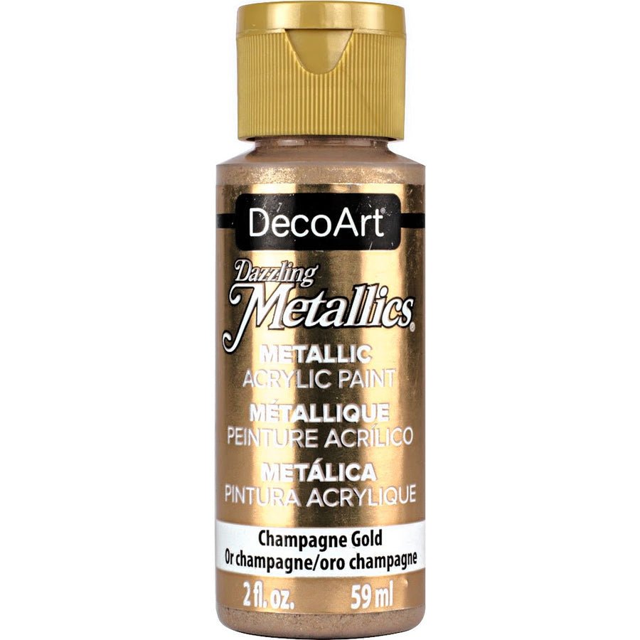 DecoArt Americana Acrylic 2 fl oz - Dazzling Metallics - Champagne Gold - The Merri Artist - merriartist.com