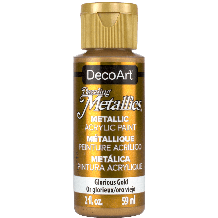 DecoArt Americana Acrylic 2 fl oz - Dazzling Metallics - Glorious Gold - The Merri Artist - merriartist.com