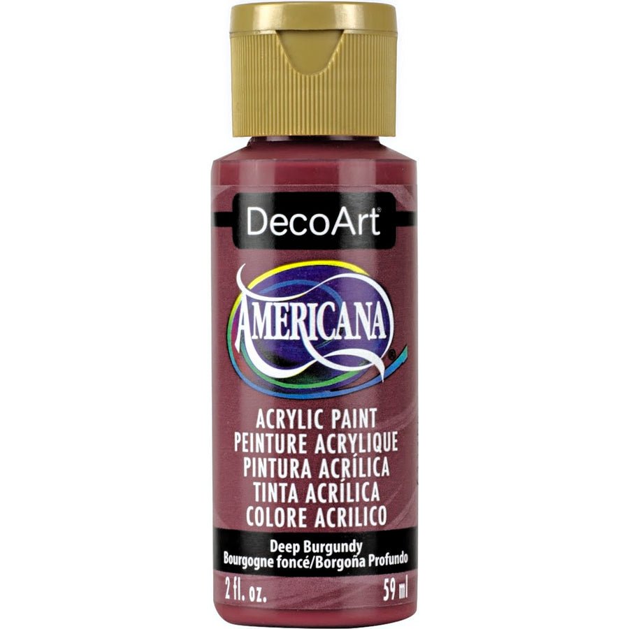 DecoArt Americana Acrylic 2 fl oz - Deep Burgundy - The Merri Artist - merriartist.com
