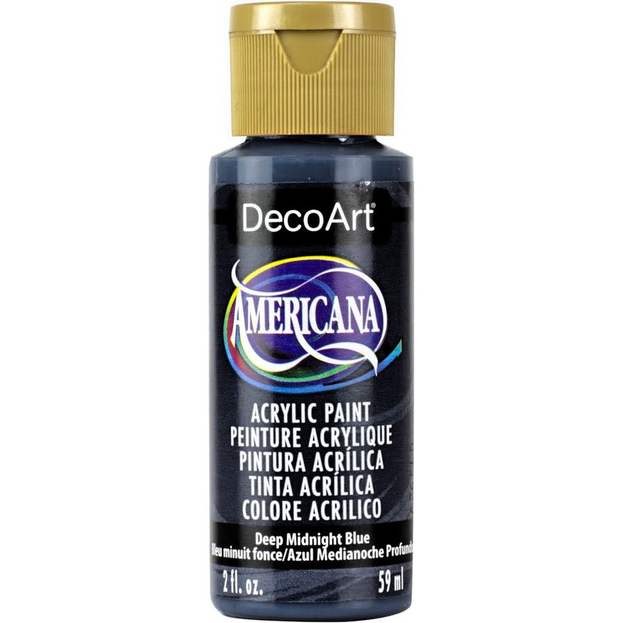 DecoArt Americana Acrylic 2 fl oz - Deep Midnight Blue - The Merri Artist - merriartist.com