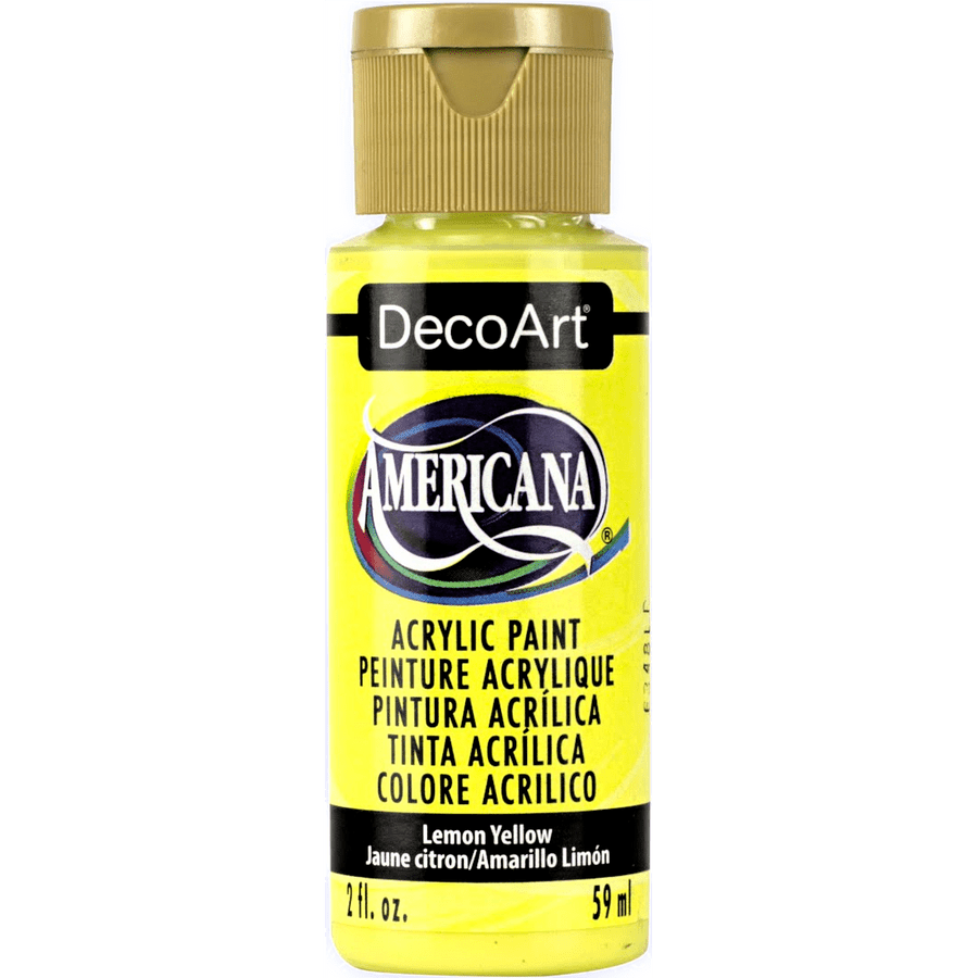 DecoArt Americana Acrylic 2 fl oz - Lemon Yellow - The Merri Artist - merriartist.com