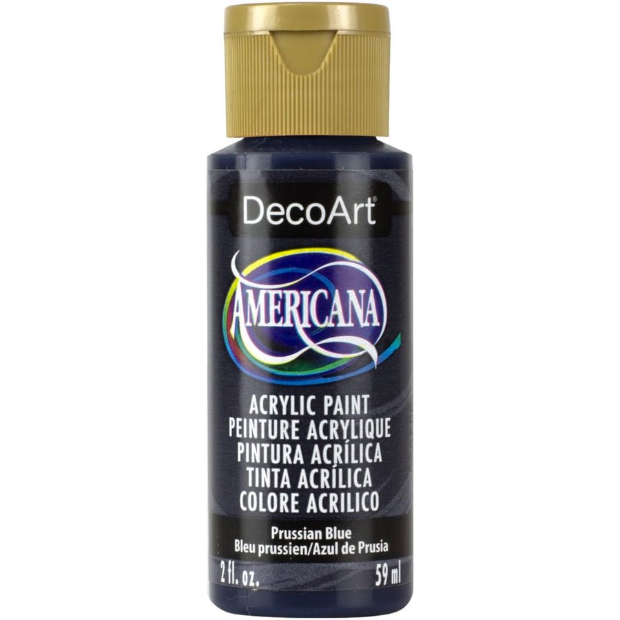 DecoArt Americana Acrylic 2 fl oz - Prussian Blue - The Merri Artist - merriartist.com