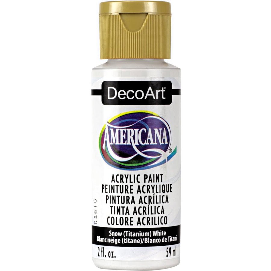 DecoArt Americana Acrylic 2 fl oz - Titanium White - The Merri Artist - merriartist.com