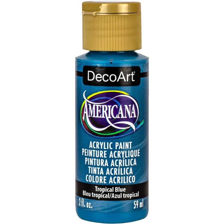 DecoArt Americana Acrylic 2 fl oz - Tropical Blue - The Merri Artist - merriartist.com