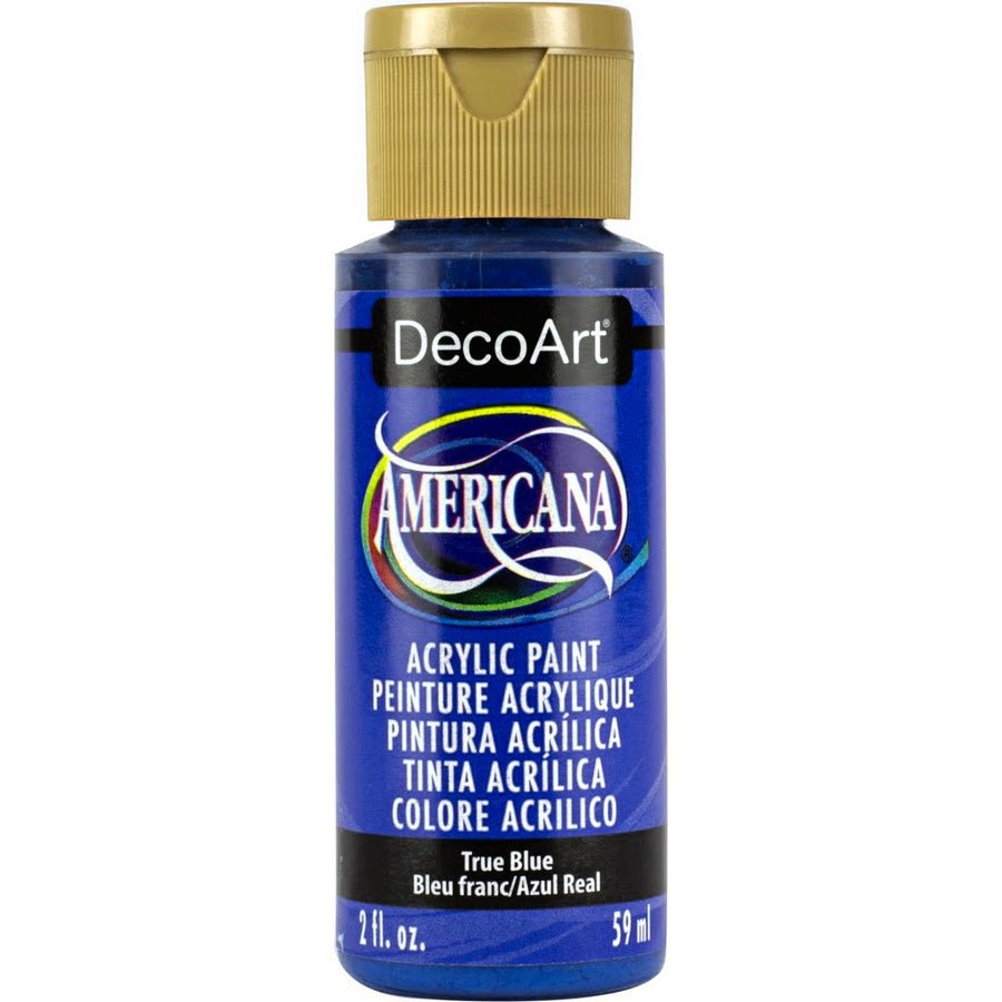 DecoArt Americana Acrylic 2 fl oz - True Blue - The Merri Artist - merriartist.com