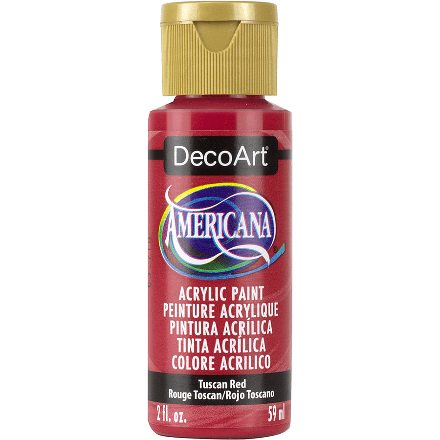 DecoArt Americana Acrylic 2 fl oz - Tuscan Red - The Merri Artist - merriartist.com