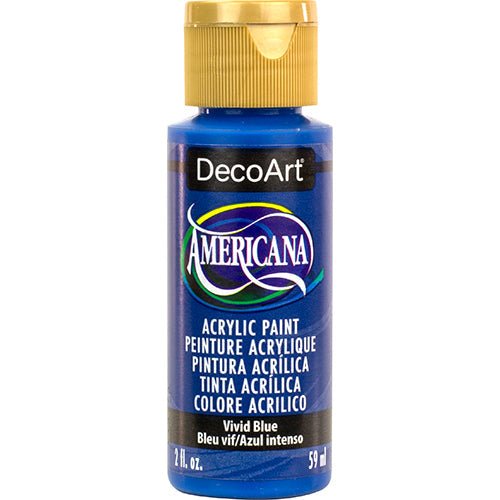 DecoArt Americana Acrylic 2 fl oz - Vivid Blue - The Merri Artist - merriartist.com