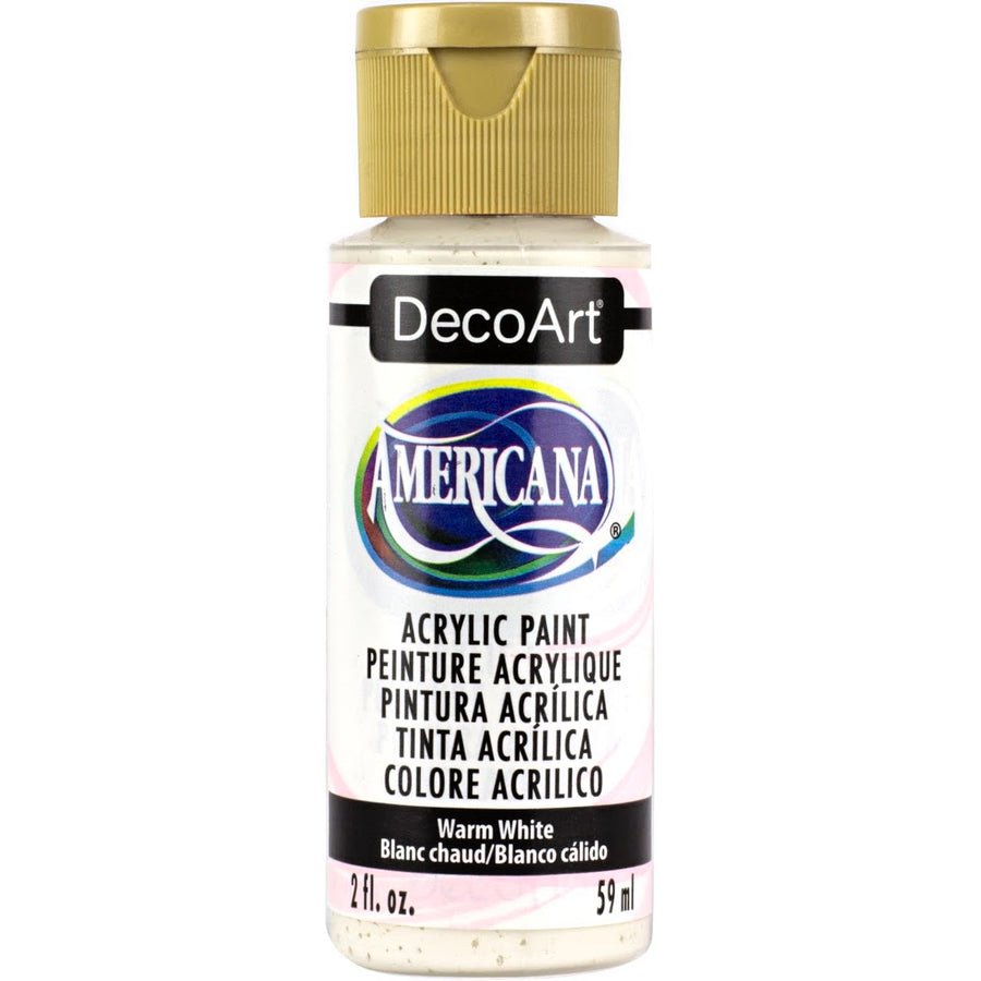 DecoArt Americana Acrylic 2 fl oz - Warm White - The Merri Artist - merriartist.com