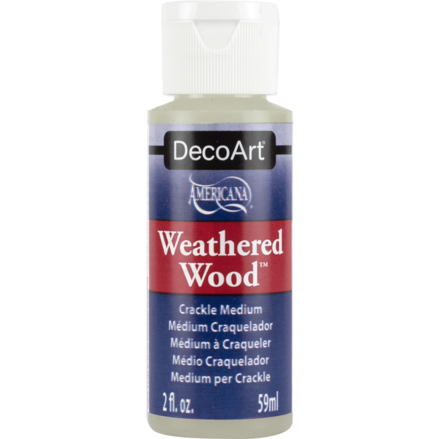 DecoArt Americana Acrylic 2 fl oz - Weathered Wood Crackle Medium - The Merri Artist - merriartist.com