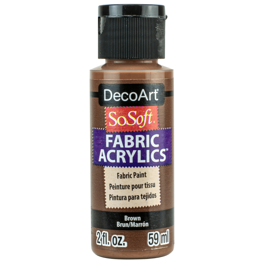 DecoArt SoSoft Fabric Acrylics 2 oz - Brown - The Merri Artist - merriartist.com