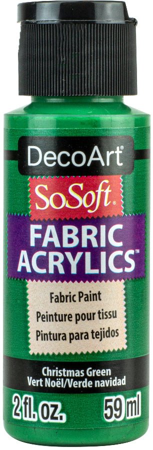 DecoArt SoSoft Fabric Acrylics 2 oz - Christmas Green - The Merri Artist - merriartist.com