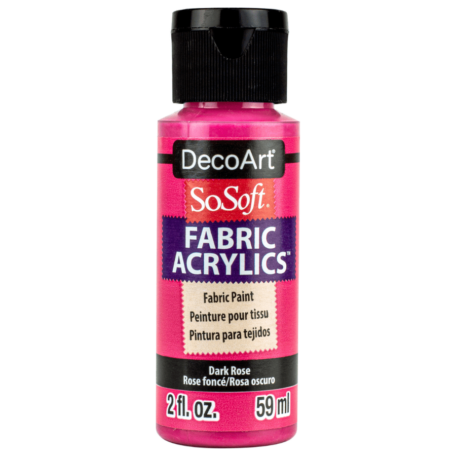 DecoArt SoSoft Fabric Acrylics 2 oz - Dark Rose - The Merri Artist - merriartist.com