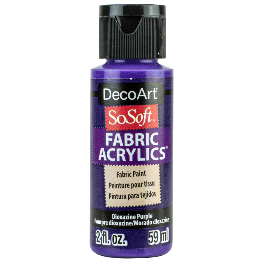 DecoArt SoSoft Fabric Acrylics 2 oz - Dioxazine Purple - The Merri Artist - merriartist.com