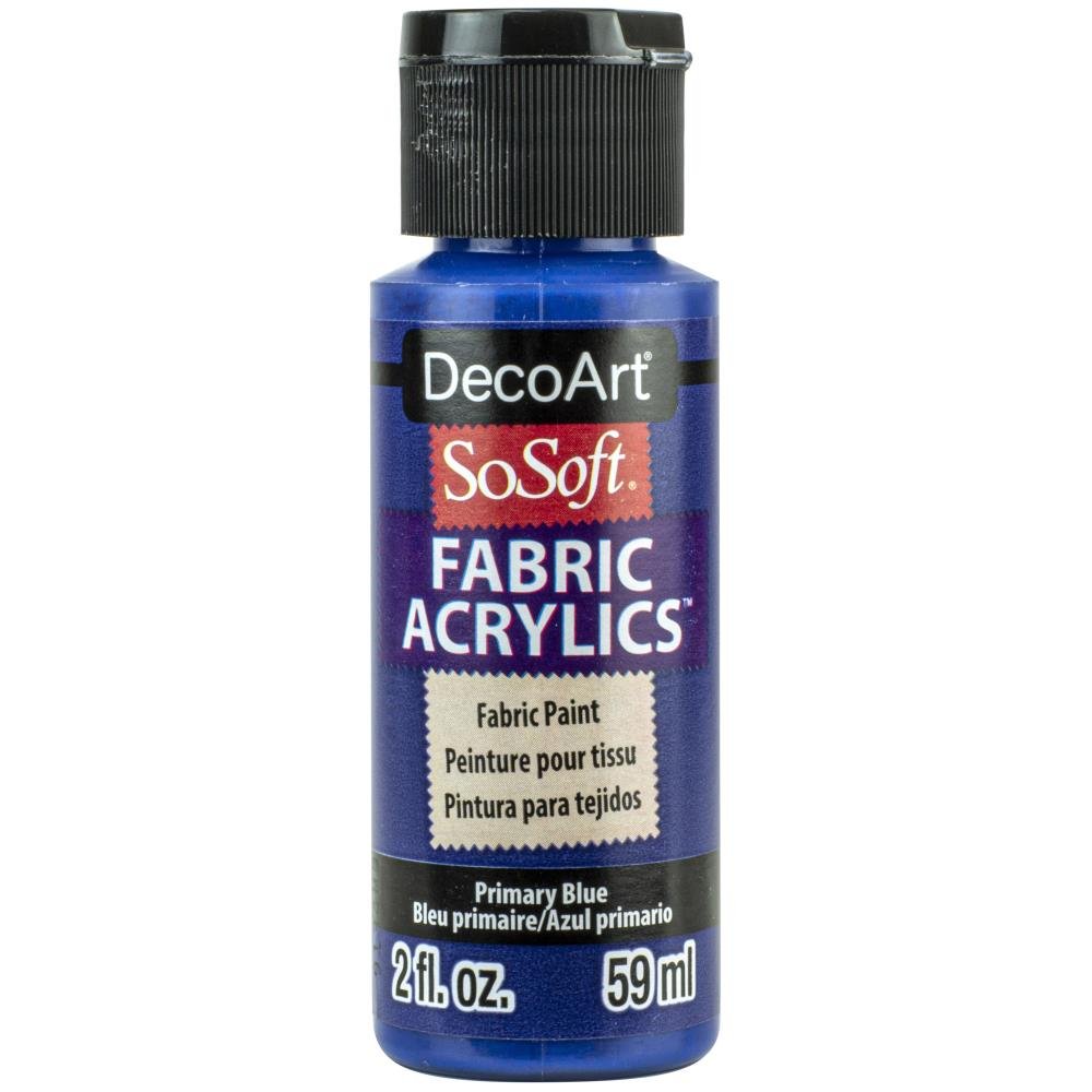 DecoArt SoSoft Fabric Acrylics 2 oz - Primary Blue - The Merri Artist - merriartist.com