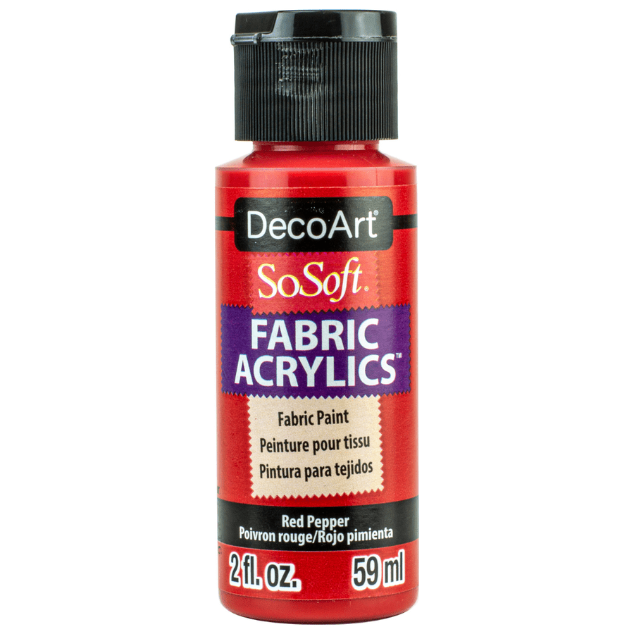DecoArt SoSoft Fabric Acrylics 2 oz - Red Pepper - The Merri Artist - merriartist.com