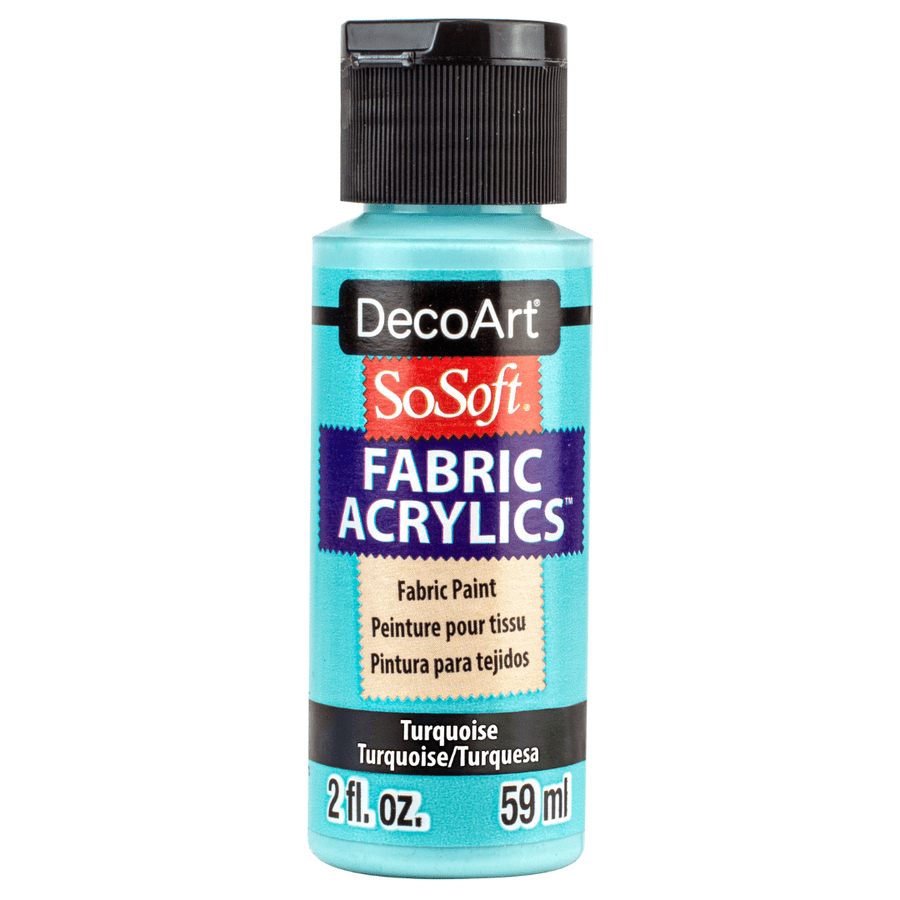 DecoArt SoSoft Fabric Acrylics 2 oz - Turquoise - The Merri Artist - merriartist.com
