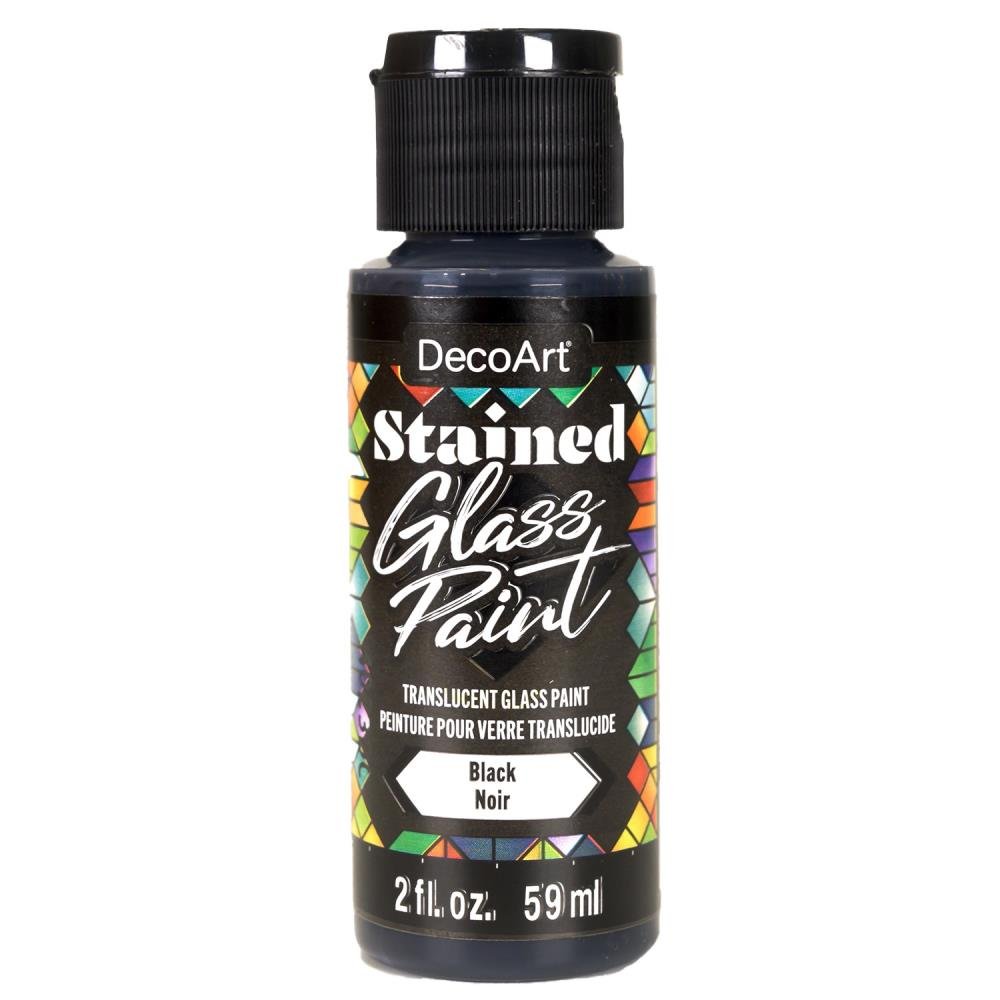 DecoArt Stained Glass Paint 2oz - Black - The Merri Artist - merriartist.com