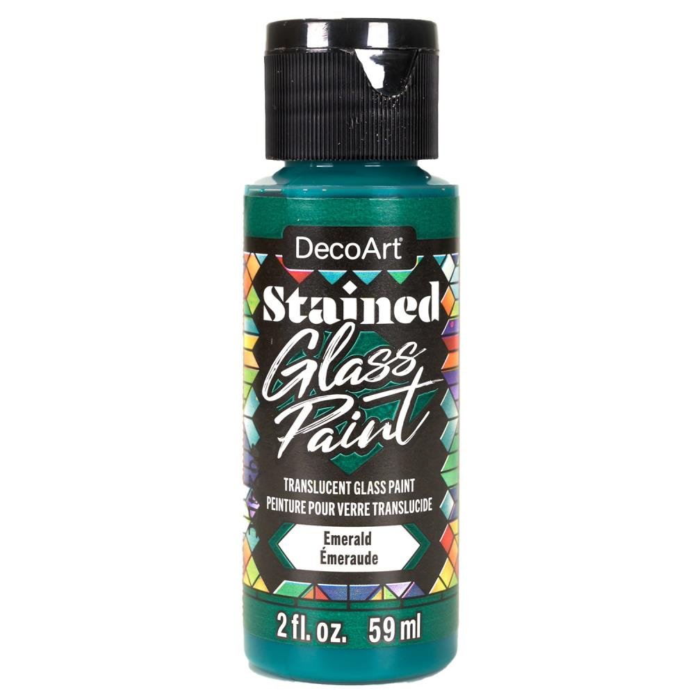 DecoArt Stained Glass Paint 2oz - Emerald - The Merri Artist - merriartist.com