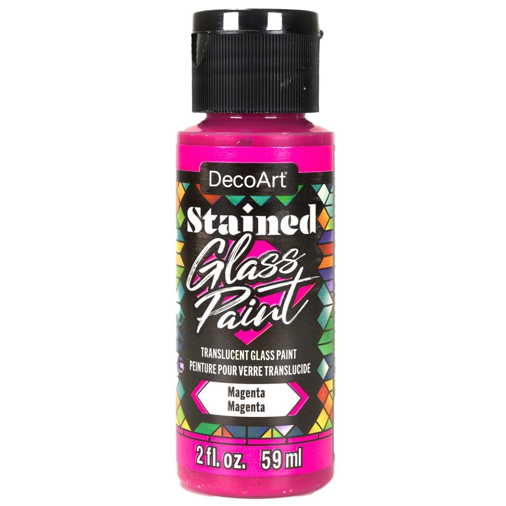 DecoArt Stained Glass Paint 2oz - Magenta - The Merri Artist - merriartist.com
