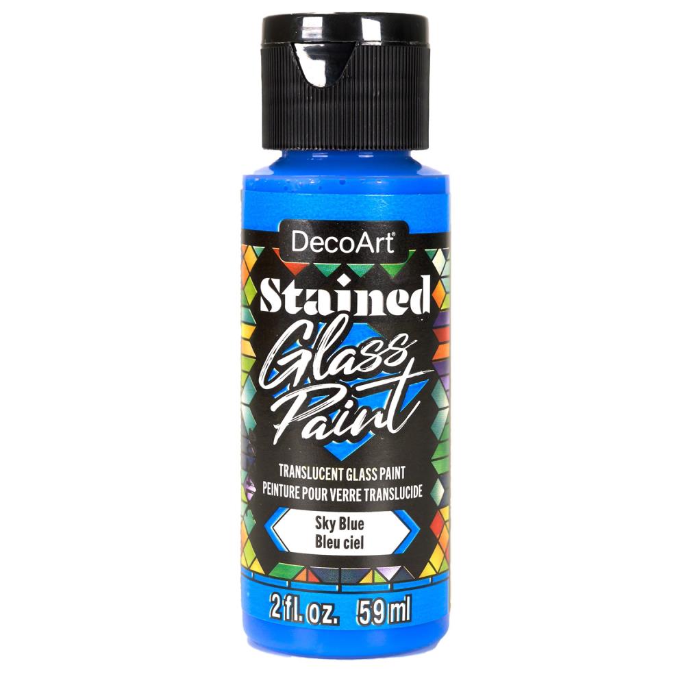 DecoArt Stained Glass Paint 2oz - Sky Blue - The Merri Artist - merriartist.com