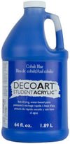DecoArt Student Acrylics 64 oz (half gallon) - Cobalt Blue Hue - The Merri Artist - merriartist.com