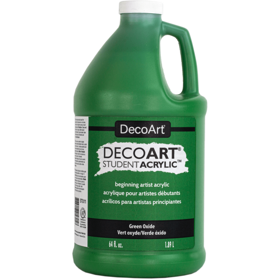 DecoArt Student Acrylics 64 oz (half gallon) - Green Oxide - The Merri Artist - merriartist.com