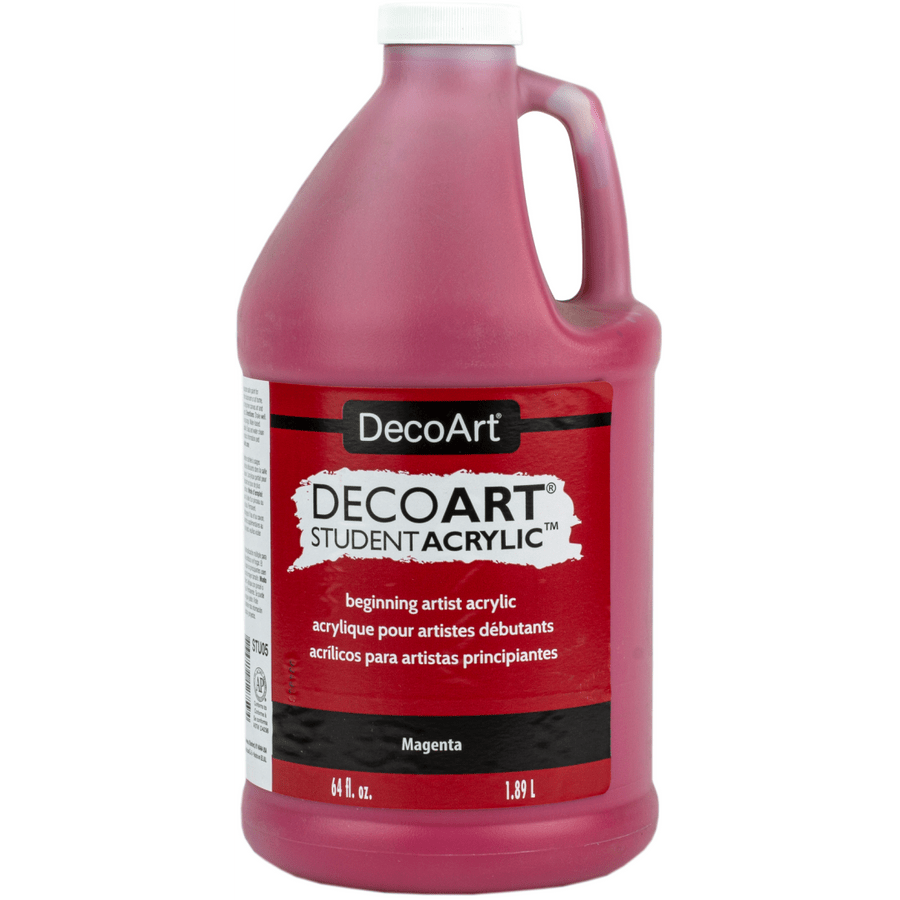 DecoArt Student Acrylics 64 oz (half gallon) - Magenta - The Merri Artist - merriartist.com