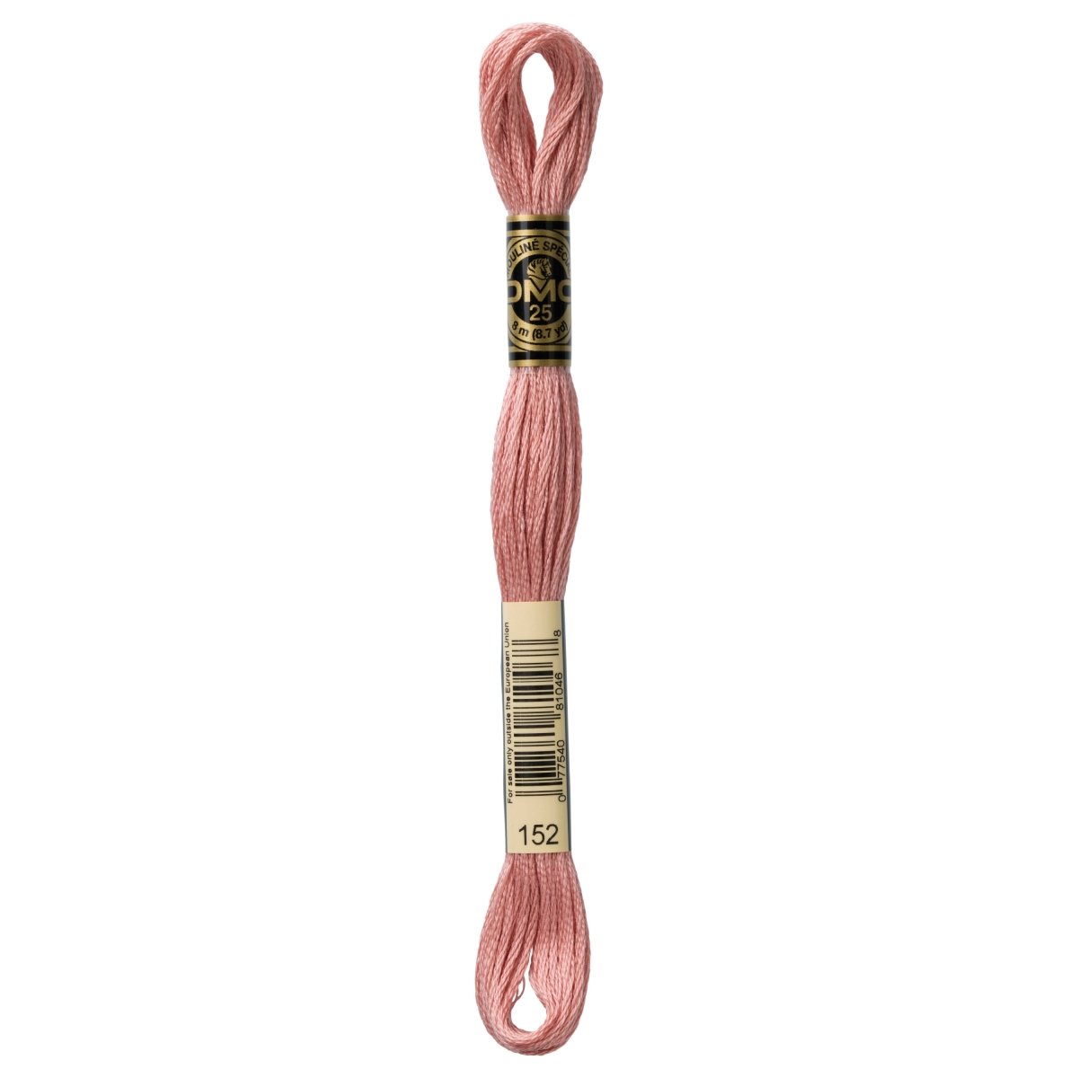 DMC 6 - Strand Cotton Embroidery Floss 8.7yd - 152 Medium Light Shell Pink - The Merri Artist - merriartist.com